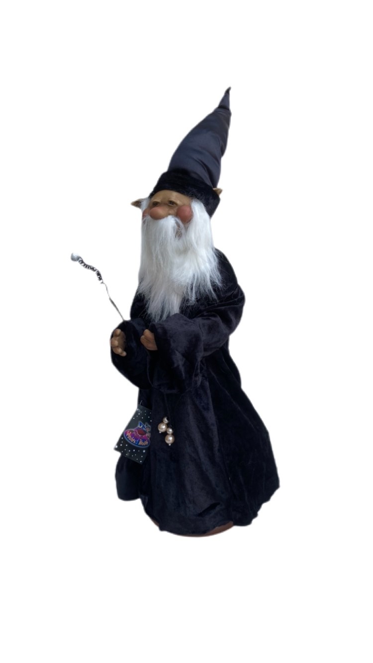 Witches Of Pendle Elwin The Wizard 50cm Standing Black