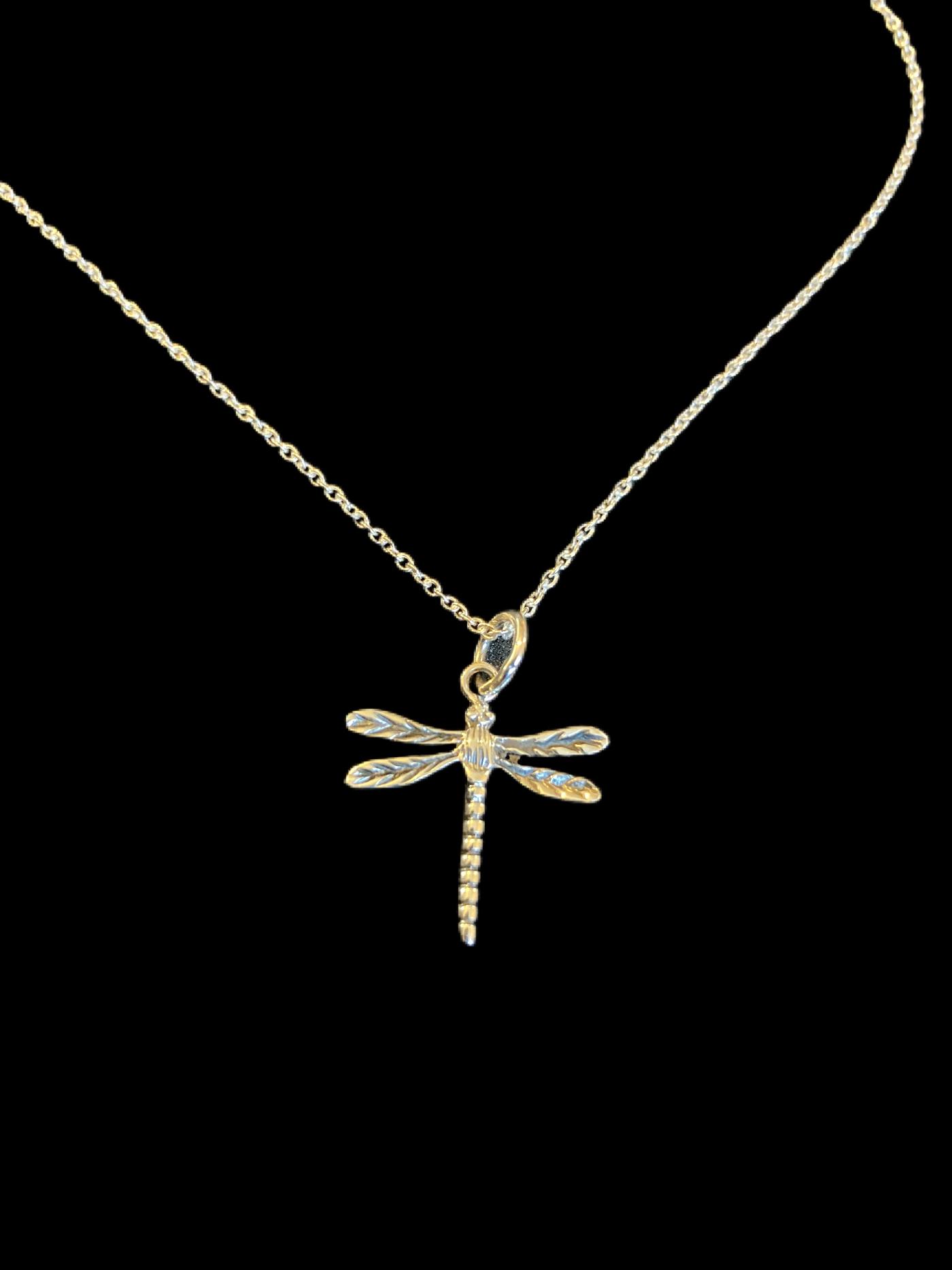 Sterling Silver Dainty Dragonfly Necklace