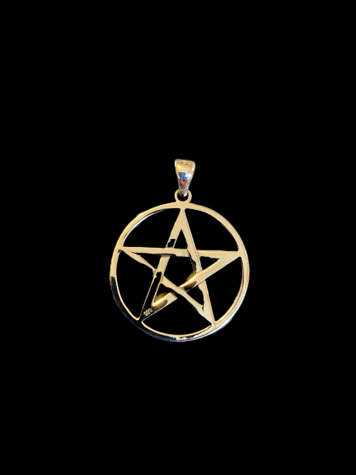 XL Pentagram pentacle only Sterling Silver