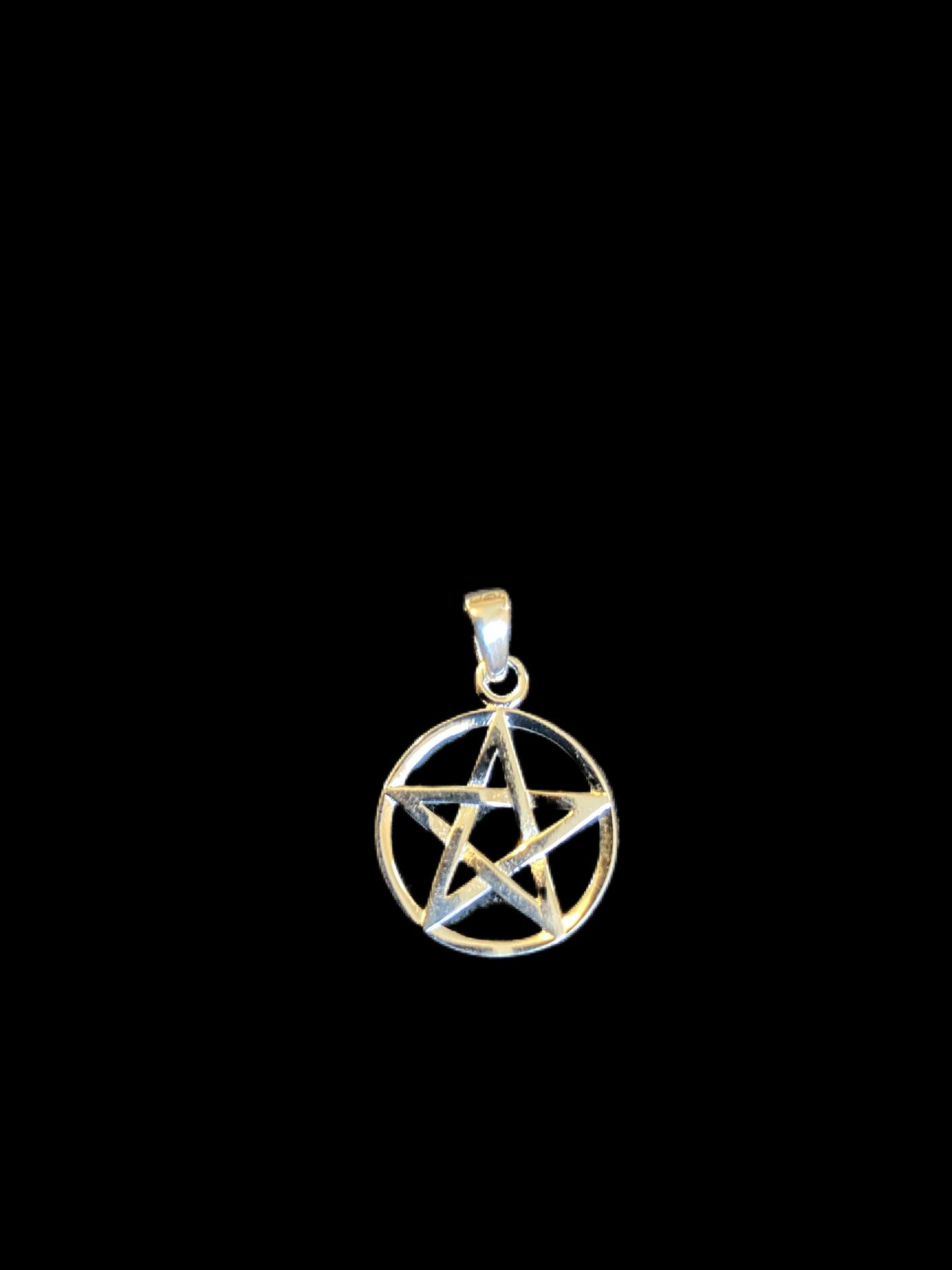 Sterling Silver Dainty Pentacle Pendant, pendant only