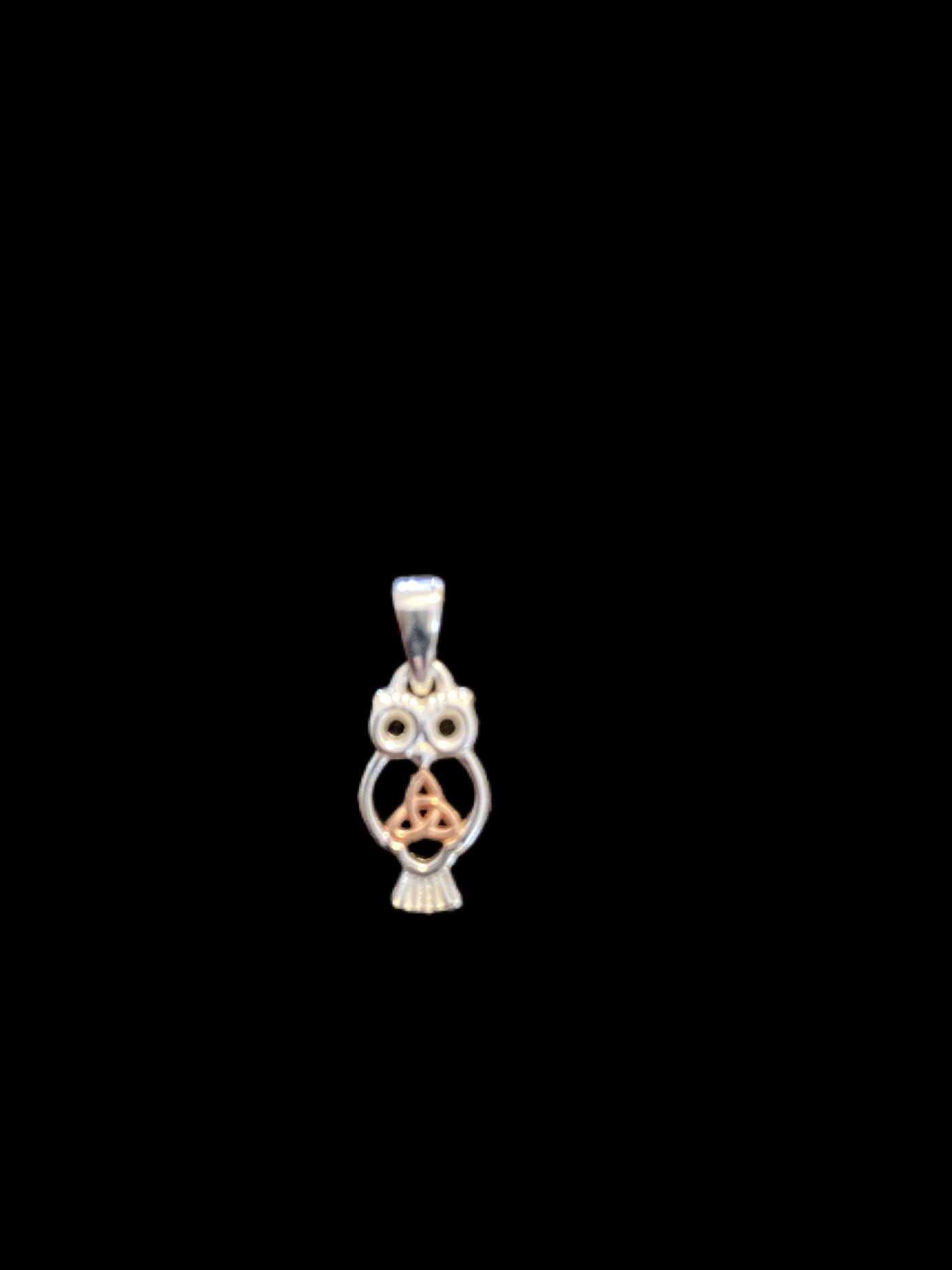 Sterling Silver Trinity Knot Owl pendant
