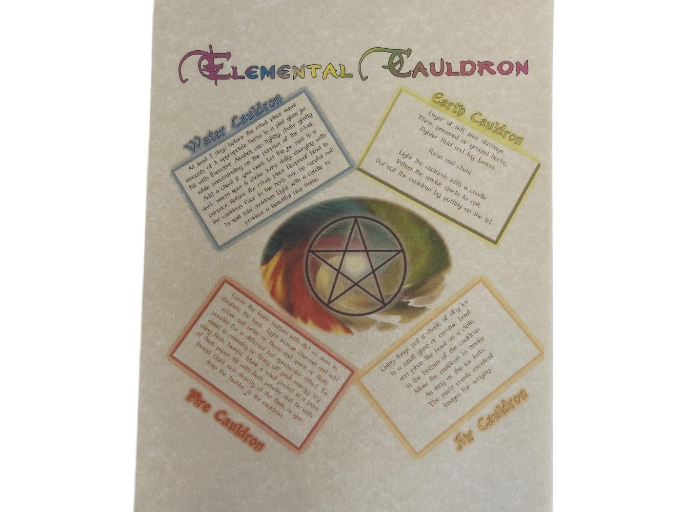 Elemental Cauldron Parchment Poster