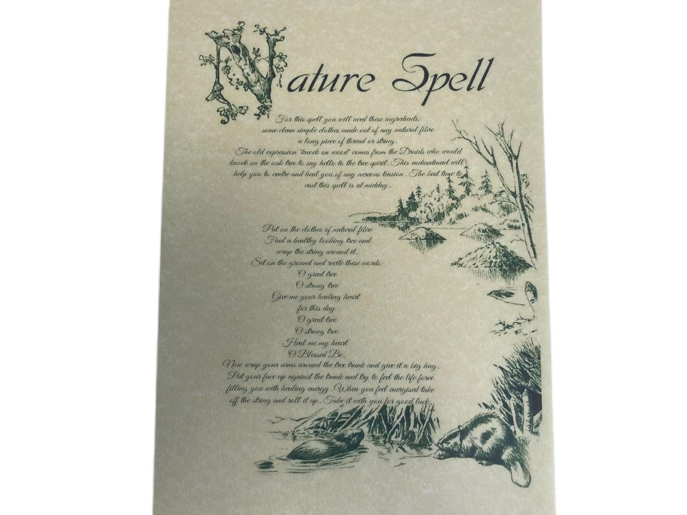 Nature Spell Parchment Poster