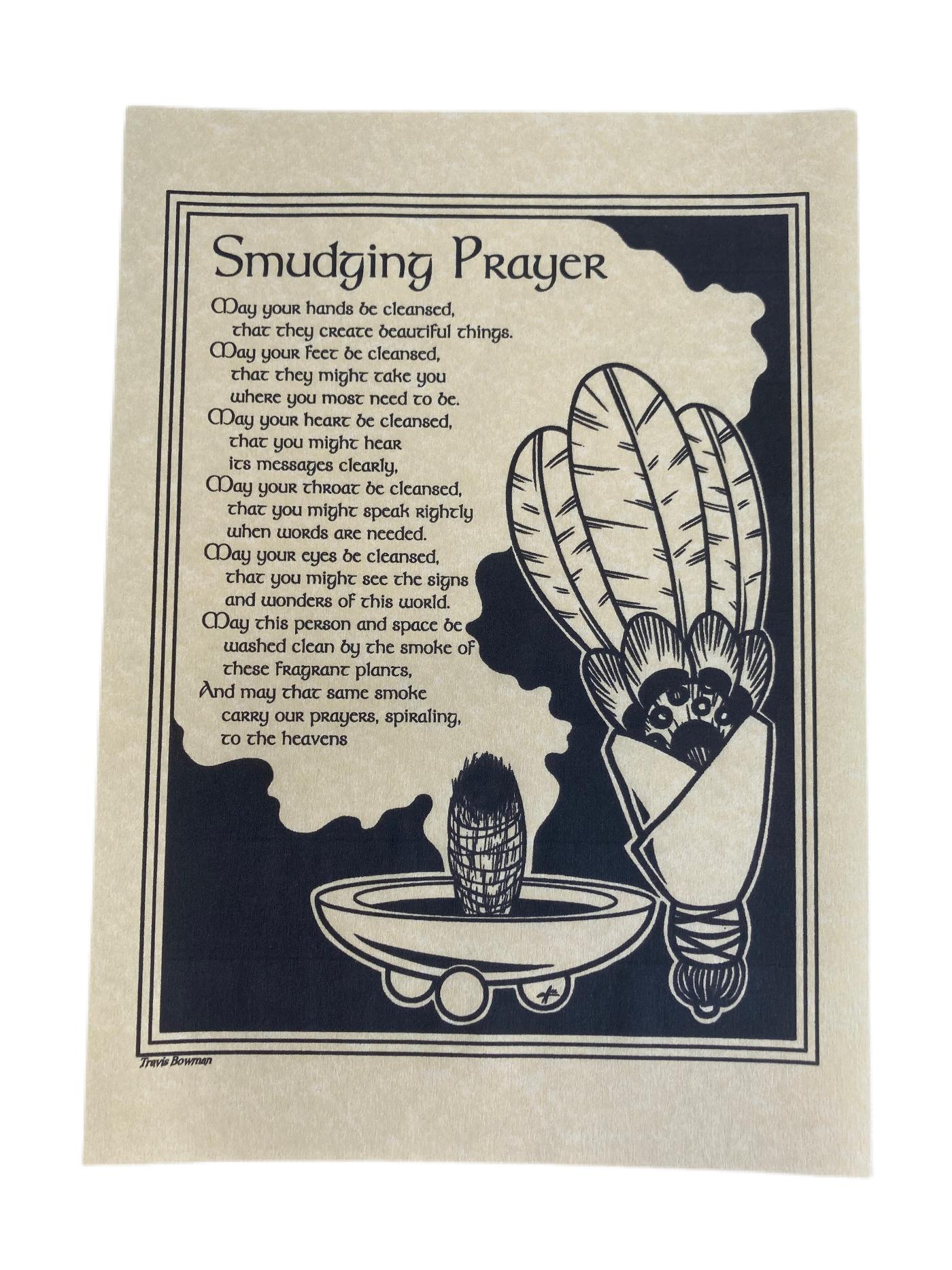 Smudging Prayer Parchment Poster