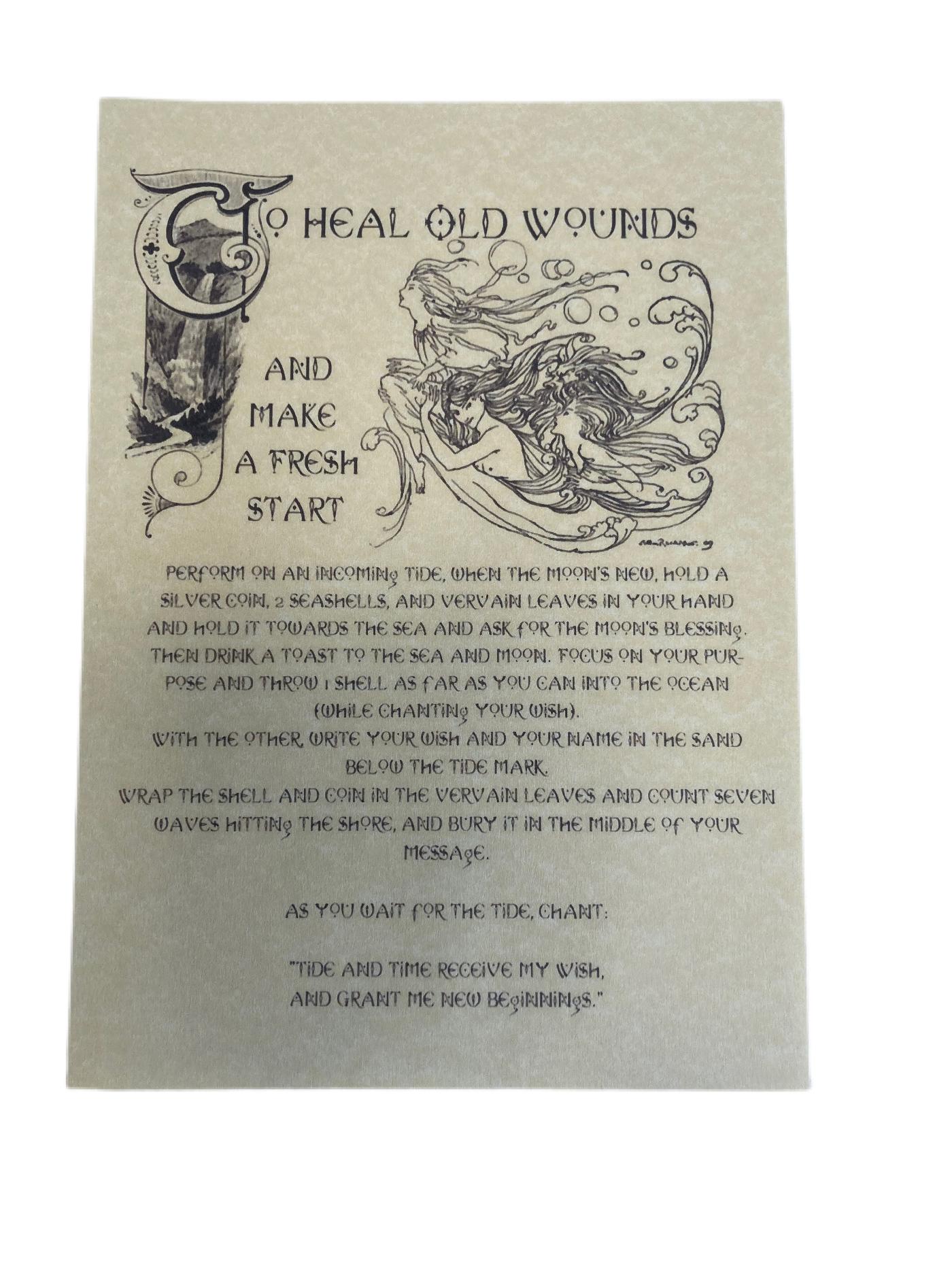 To Heal Old Wounds Parchment Poster