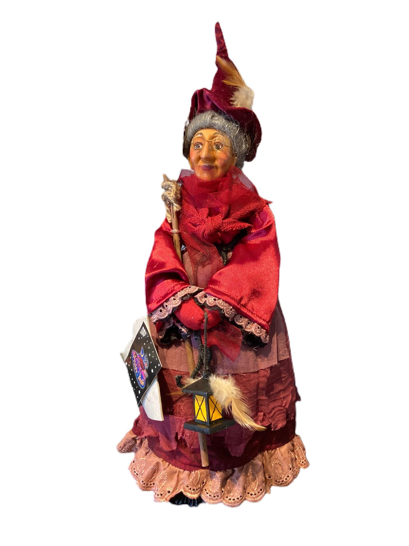 Witches Of Pendle Hazel 50cm Standing Burgundy