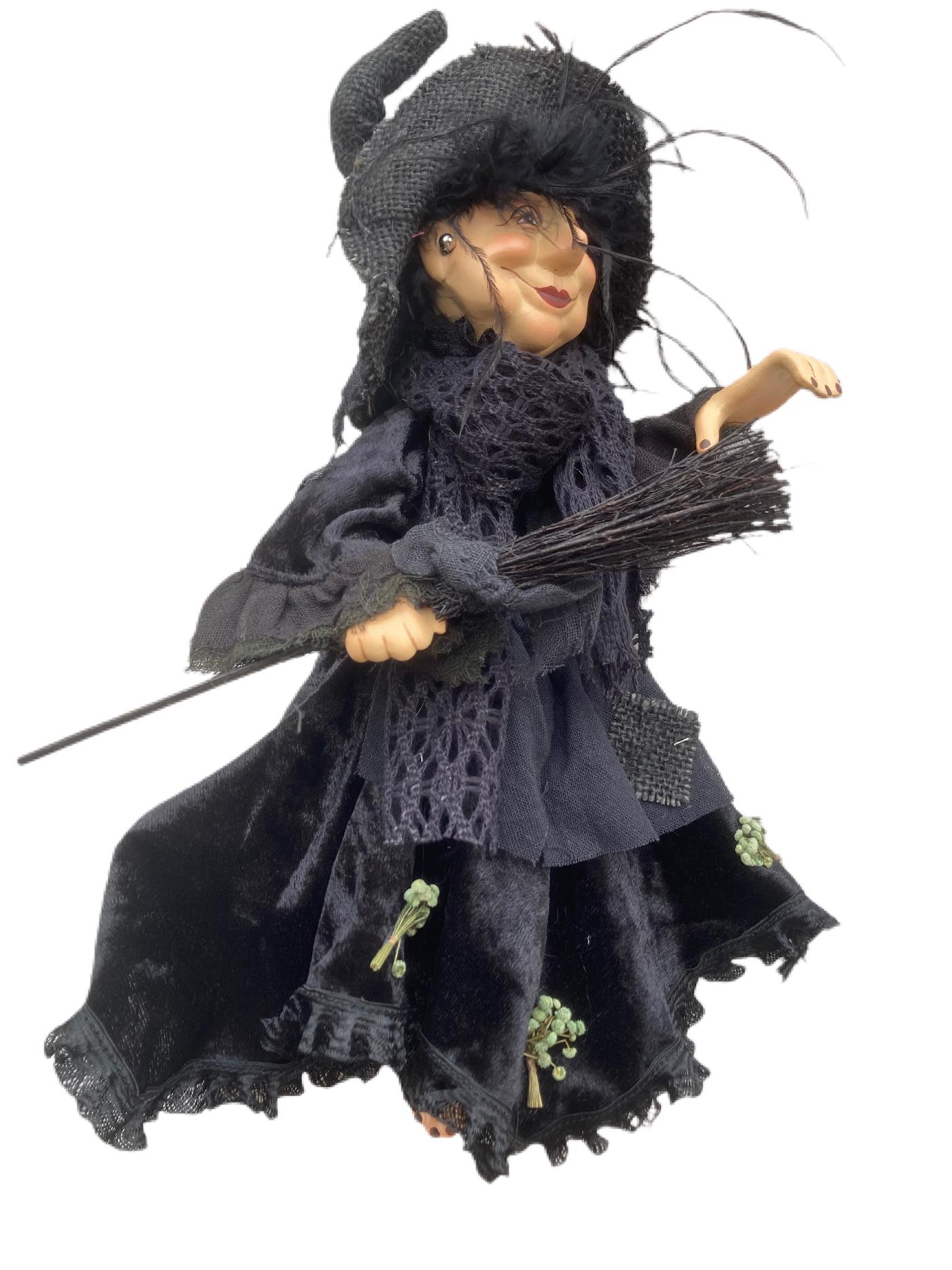 Witches Of Pendle Rosemary 35cm Hanging Or Sitting Black