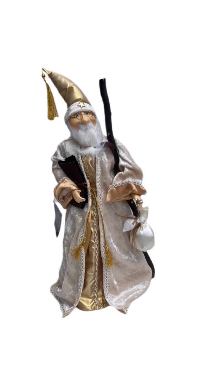 Witches Of Pendle Oswald The Wizard 50cm Standing Gold