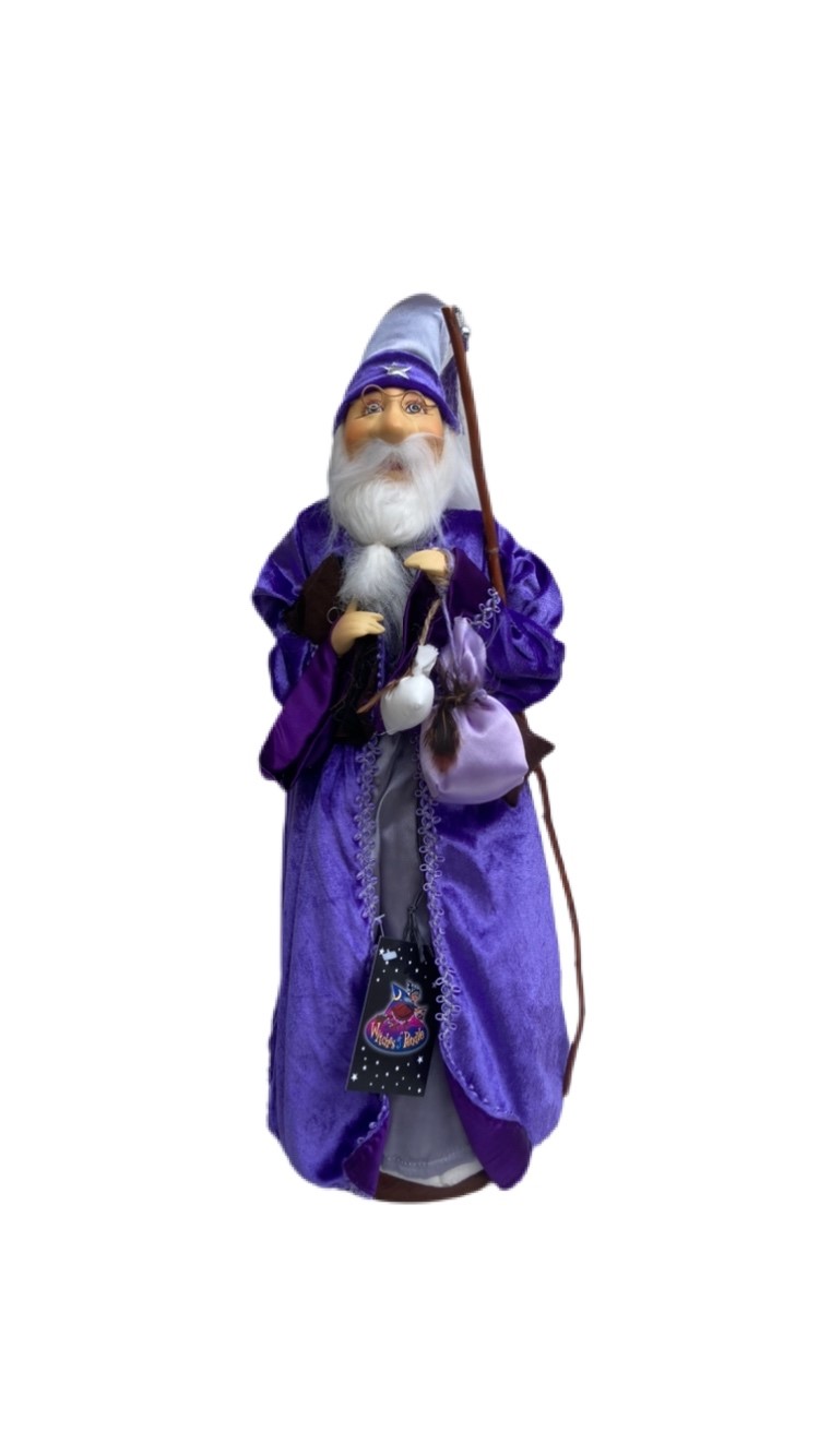Witches Of Pendle Oswald The Wizard 50cm Standing Purple