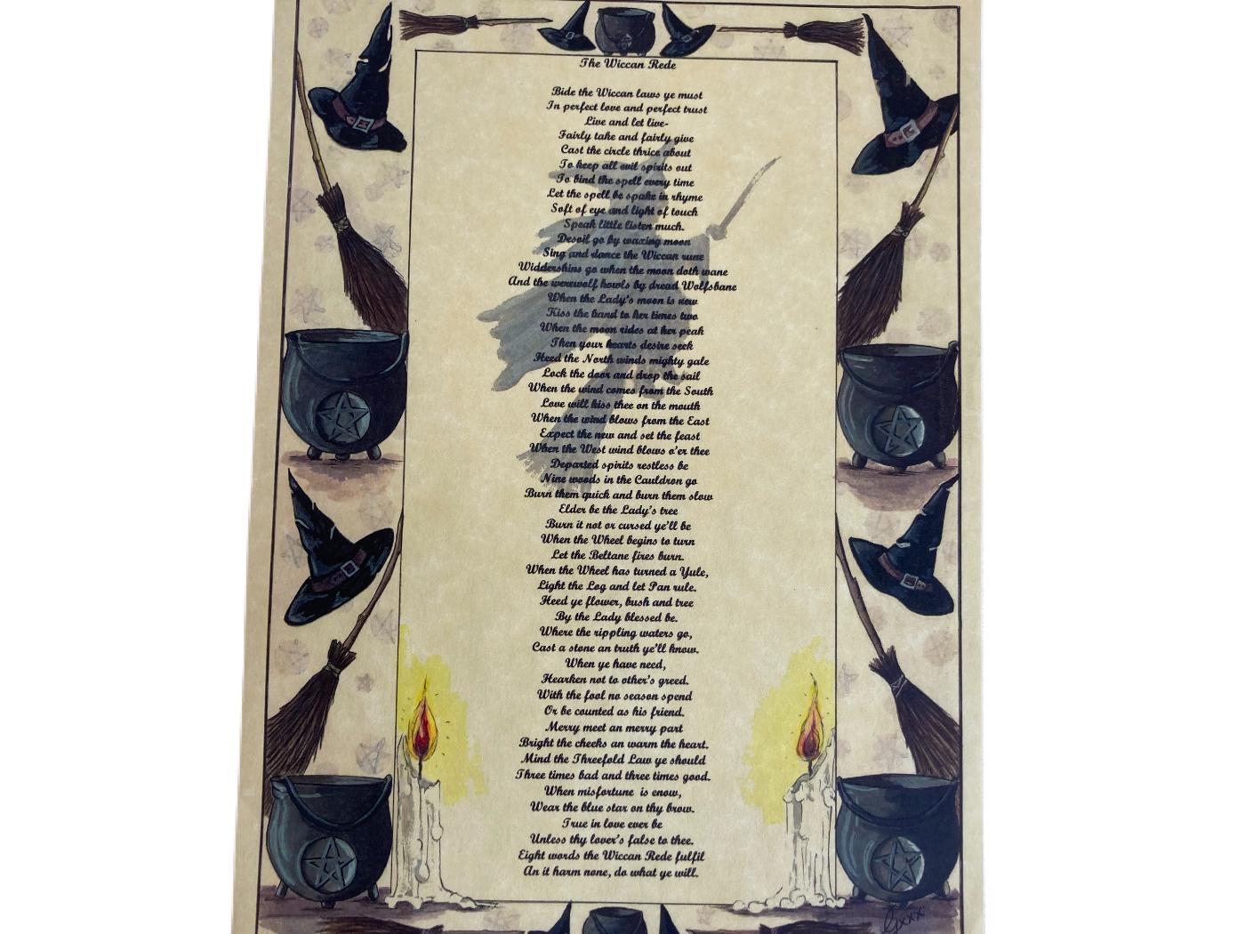 The Wiccan Rede Parchment Poster