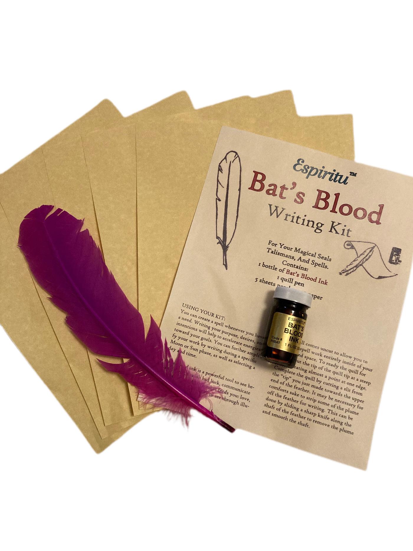 Bats Blood Ink Writing Kit